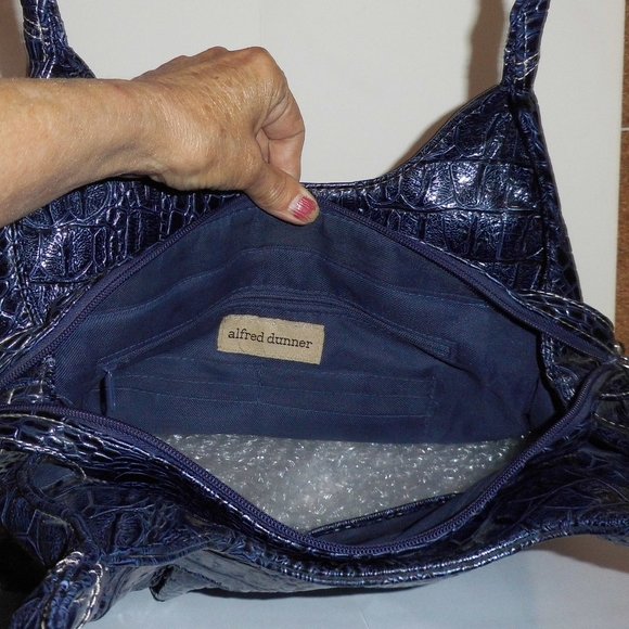 Shoulder Purse - Beautiful - Shiny Dark Blue - Picture 7 of 7